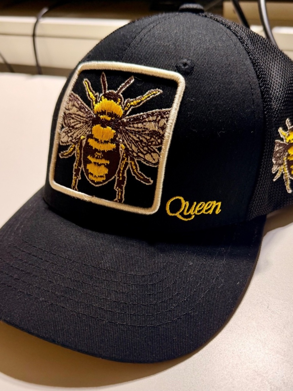 Bass Ass Women's "Queen Bee" Mesh Snapback Truckers Hat